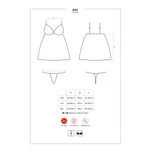 Čipkasta providna bela spavaćica S/M veličine OBSES00003