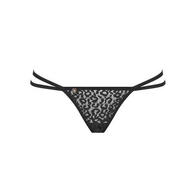 Čipkaste crne tange L/XL veličine OBSES01564