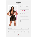 Crna čipkasta spavaćica S/M veličine OBSES01742