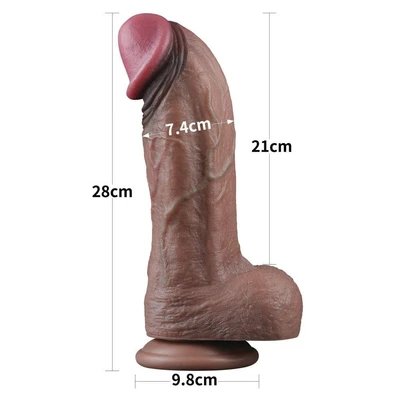 Crni dildo 28cm LVTOY00637