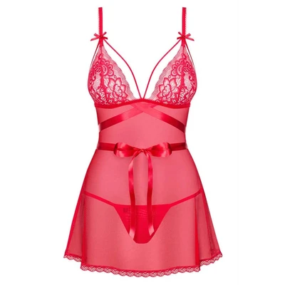 Crvena providna spavaćica S/M veličine OBSES01408