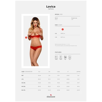 Crveni polugrudnjak L/XL veličine OBSES00946