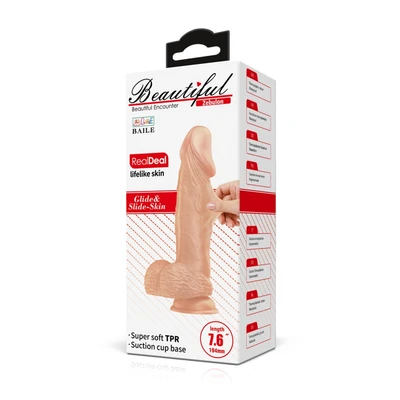 Penis dildo 19cm sa rastegljivom kožicom DEBRA01576