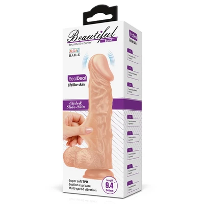 Penis vibro dildo 24cm sa rastegljivom kožicom DEBRA01571