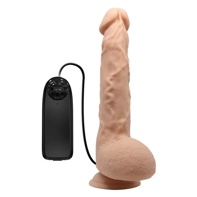 Penis vibro dildo 25cm sa rastegljivom kožicom DEBRA01568