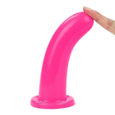 Pink zakrivljeni dildo 17cm LVTOY00480