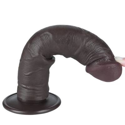Realistični crni dildo sa pomerivom kožicom 21cm LVTOY00744