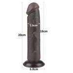 Realistični crni dildo sa pomerivom kožicom 21cm LVTOY00744