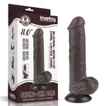 Realistični crni dildo sa pomerivom kožicom 21cm LVTOY00745