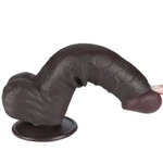 Realistični crni dildo sa pomerivom kožicom 21cm LVTOY00745