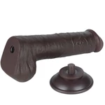 Realistični crni dildo sa pomerivom kožicom 21cm LVTOY00745