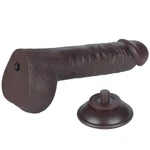 Realistični crni dildo sa pomerivom kožicom 24cm LVTOY00749