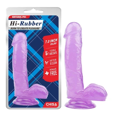 Realistični dildo ljubičaste boje 17cm CHISA00204