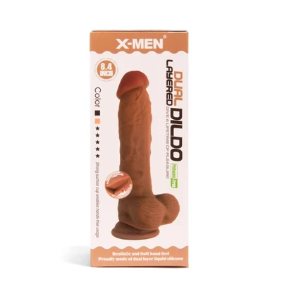 Realistični dildo u braon boji 21cm XMEN000051