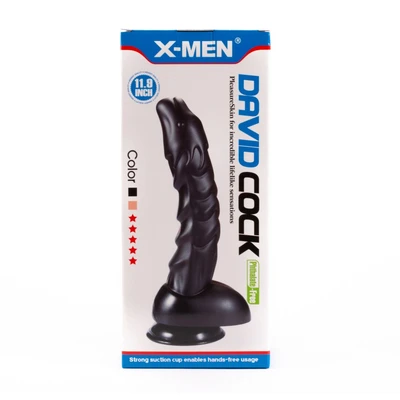 Rebrasti crni dildo 28cm XMEN000262