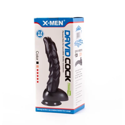 Rebrasti crni dildo 28cm XMEN000262