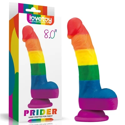 Šareni dildo 20cm LVTOY00540