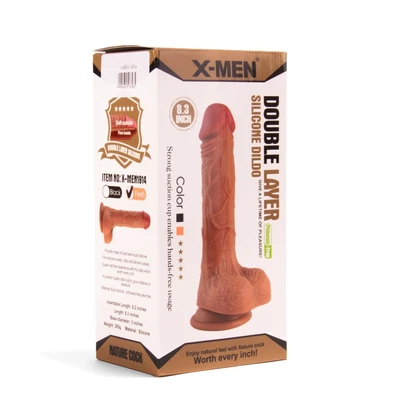 Silikonski dildo u boji kože 21cm XMEN000052