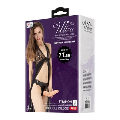 Strap On dupli realistični dildo DEBRA01544