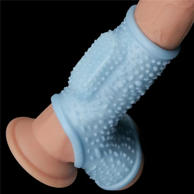 Vibrirajući penis prsten za testise i koren penisa 13cm plavi LVTOY00662