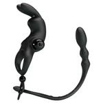 Vibrirajući prsten za penis i analne kuglice DEBRA01308