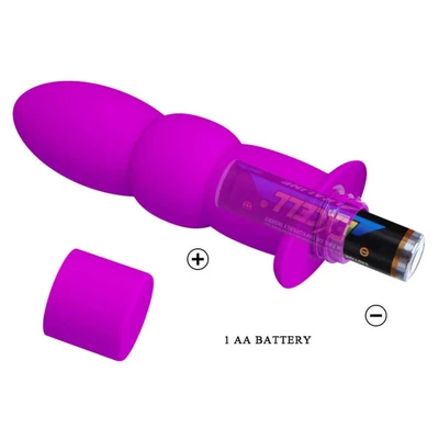 Vibro analni dildo 11cm ljubičasti DEBRA01349