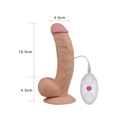 Vibro dildo 20cm u boji kože LVTOY00149